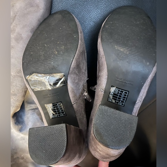 Forever 21 gray suede thigh high boots size 8 - Picture 4 of 5